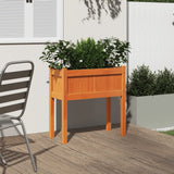 Vidaxx jardinière avec pieds 70x31x70 cm bois de pin, marron lavé