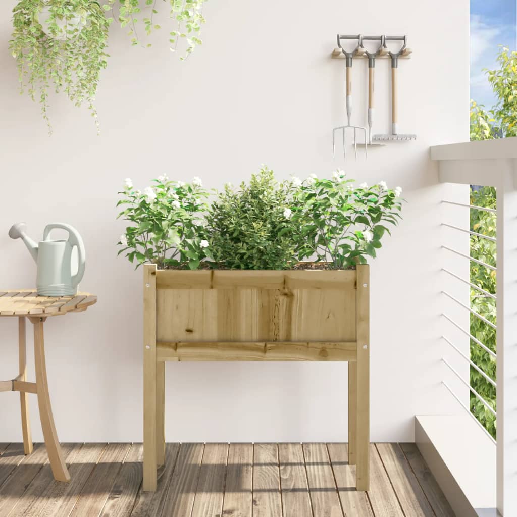 Vidaxx jardinière avec pieds 70x31x70 cm bois de pin imprégné