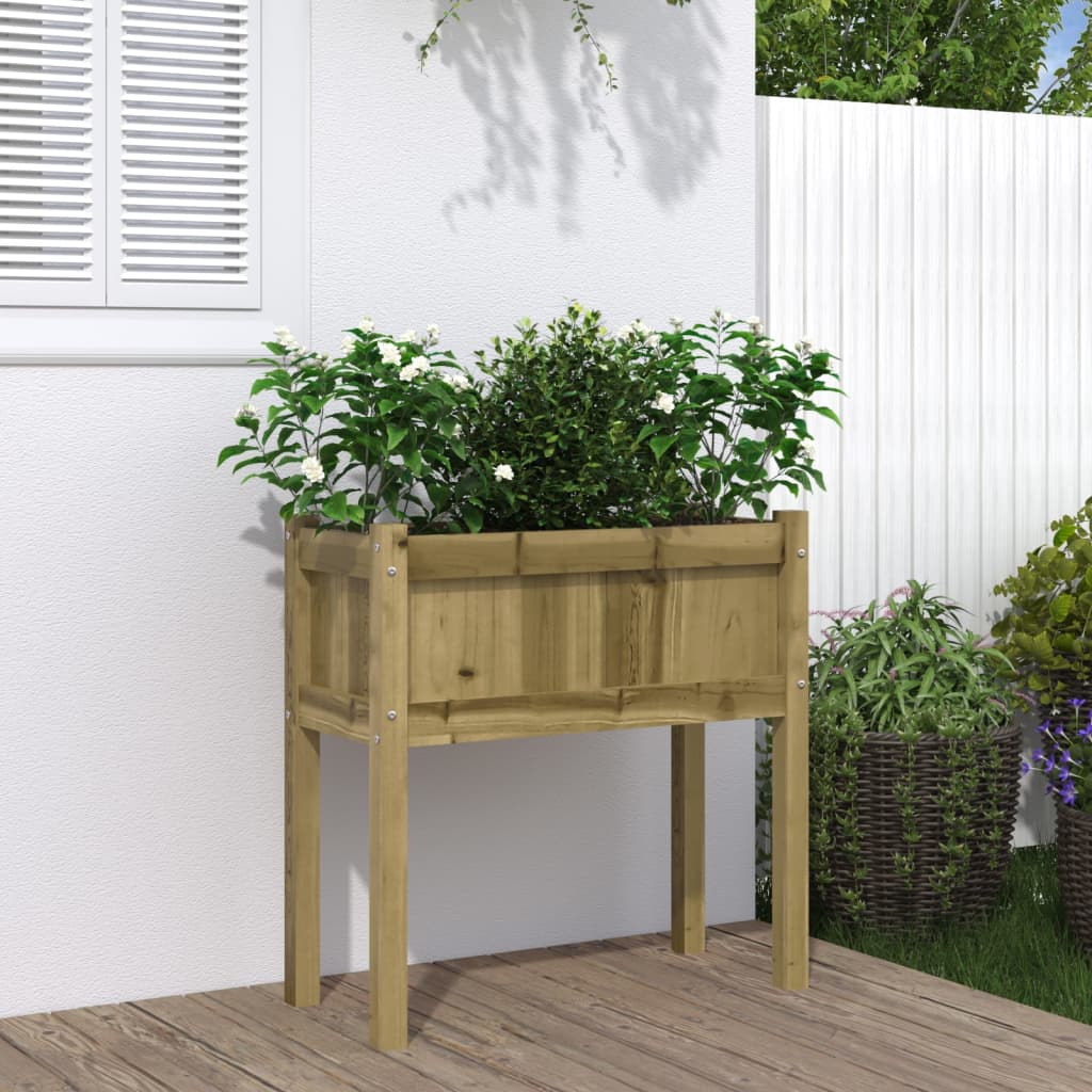 Vidaxx jardinière avec pieds 70x31x70 cm bois de pin imprégné