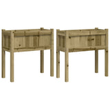 Jardinières Vidaxl avec pieds en bois imprégné 2 cm
