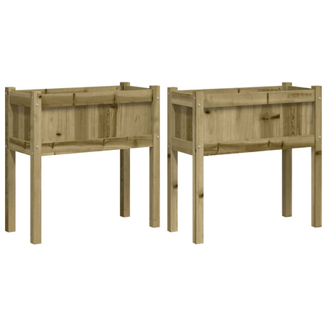 Jardinières Vidaxl avec pieds en bois imprégné 2 cm