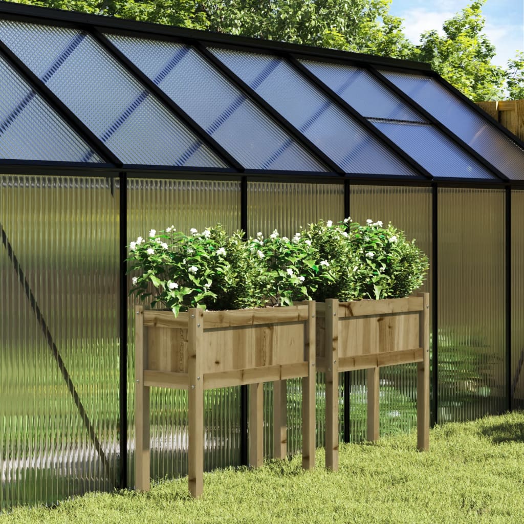 Jardinières Vidaxl avec pieds en bois imprégné 2 cm