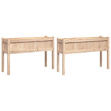 VidaXL jardinières avec pieds 2 pcs bois de pin massif
