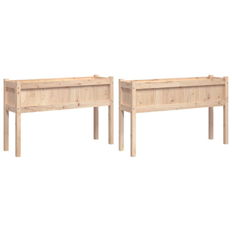 VidaXL jardinières avec pieds 2 pcs bois de pin massif