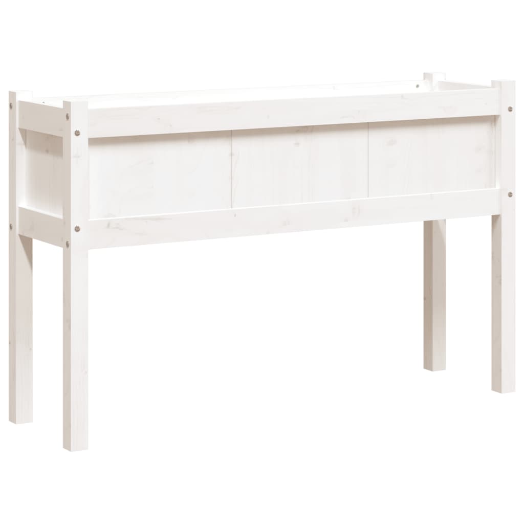 Vidaxx jardinière avec pieds 110x31x70 cm bois de pin massif blanc