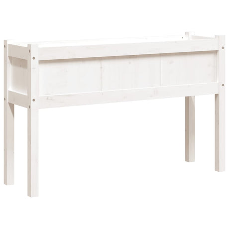 Vidaxx jardinière avec pieds 110x31x70 cm bois de pin massif blanc