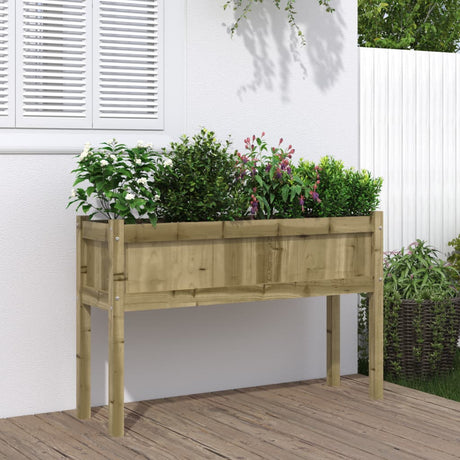 Vidaxx jardinière avec pieds 110x31x70 cm bois de pin imprégné
