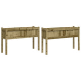 Jardinières Vidaxl avec pieds en bois imprégné 2 cm