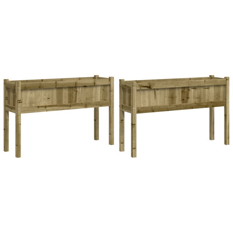 Jardinières Vidaxl avec pieds en bois imprégné 2 cm