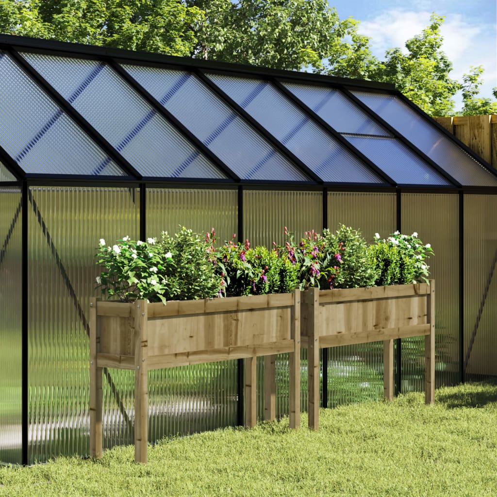 Jardinières Vidaxl avec pieds en bois imprégné 2 cm