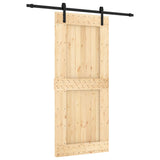 Puerta corredera de Vidaxl con masa de 90x210 cm de pino sólido