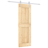 Vidaxl sliding door with batter 70x210 cm solid pine