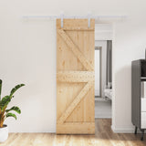 Puerta corredera de Vidaxl con masa de 70x210 cm de pino sólido