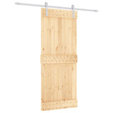 Vidaxl sliding door with batter 85x210 cm Solid pine