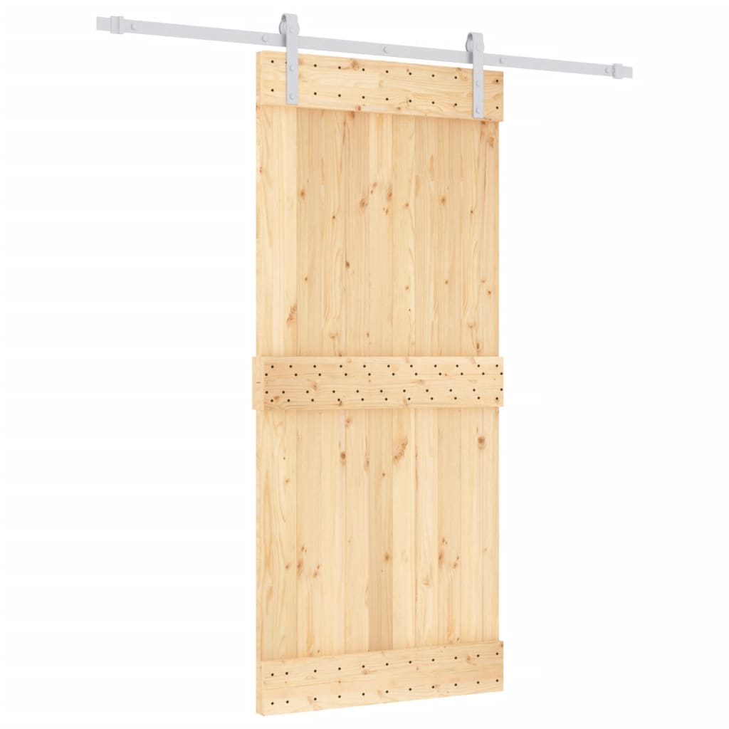 Puerta corredera de Vidaxl con masa de 90x210 cm de pino sólido