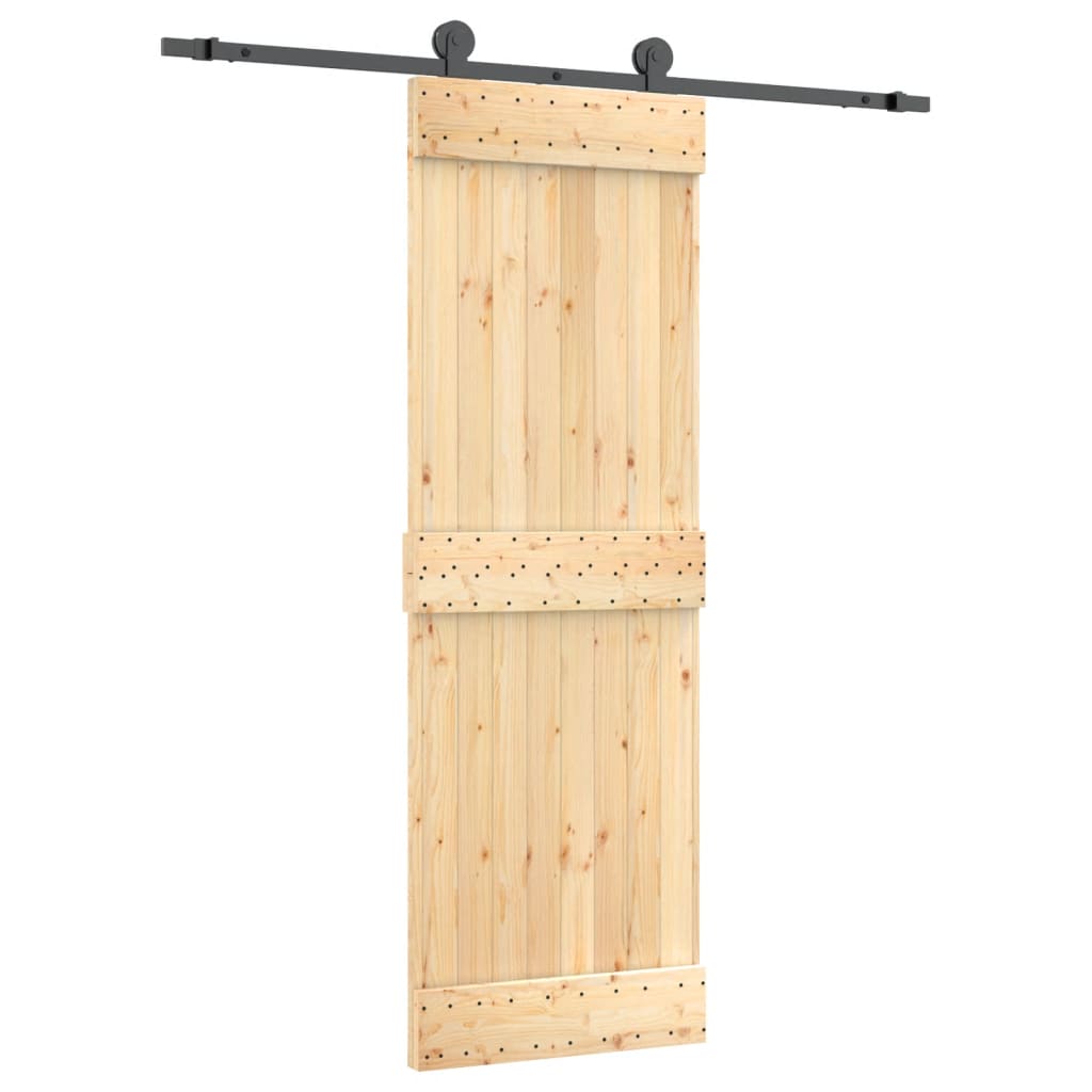 Puerta corredera de Vidaxl con masa de 70x210 cm de pino sólido