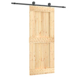 Porta scorrevole Vidaxl con pino solido da 85x210 cm