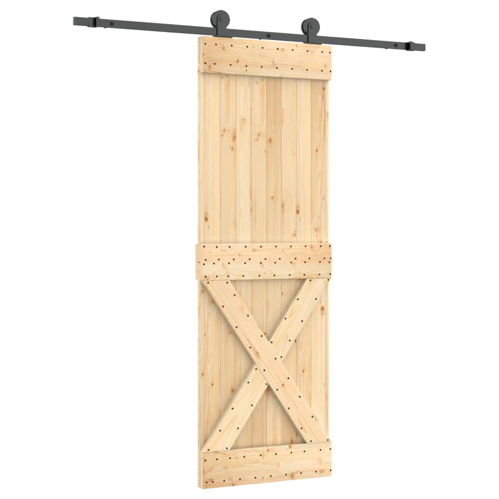 Puerta corredera de Vidaxl con masa de 70x210 cm de pino sólido