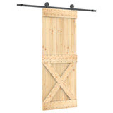 Porta scorrevole Vidaxl con pino solido da 80x210 cm per pastella