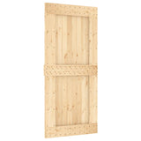 Vidaxl sliding door with batter 95x210 cm solid pine