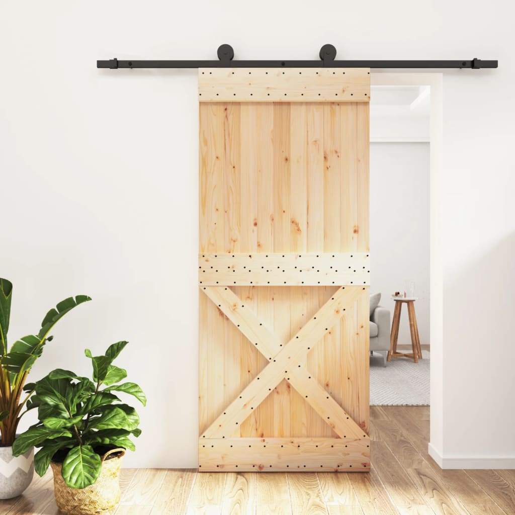 Porta scorrevole Vidaxl con pastella da 90x210 cm pino solido