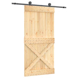 Puerta corredera de Vidaxl con masa 100x210 cm de pino sólido