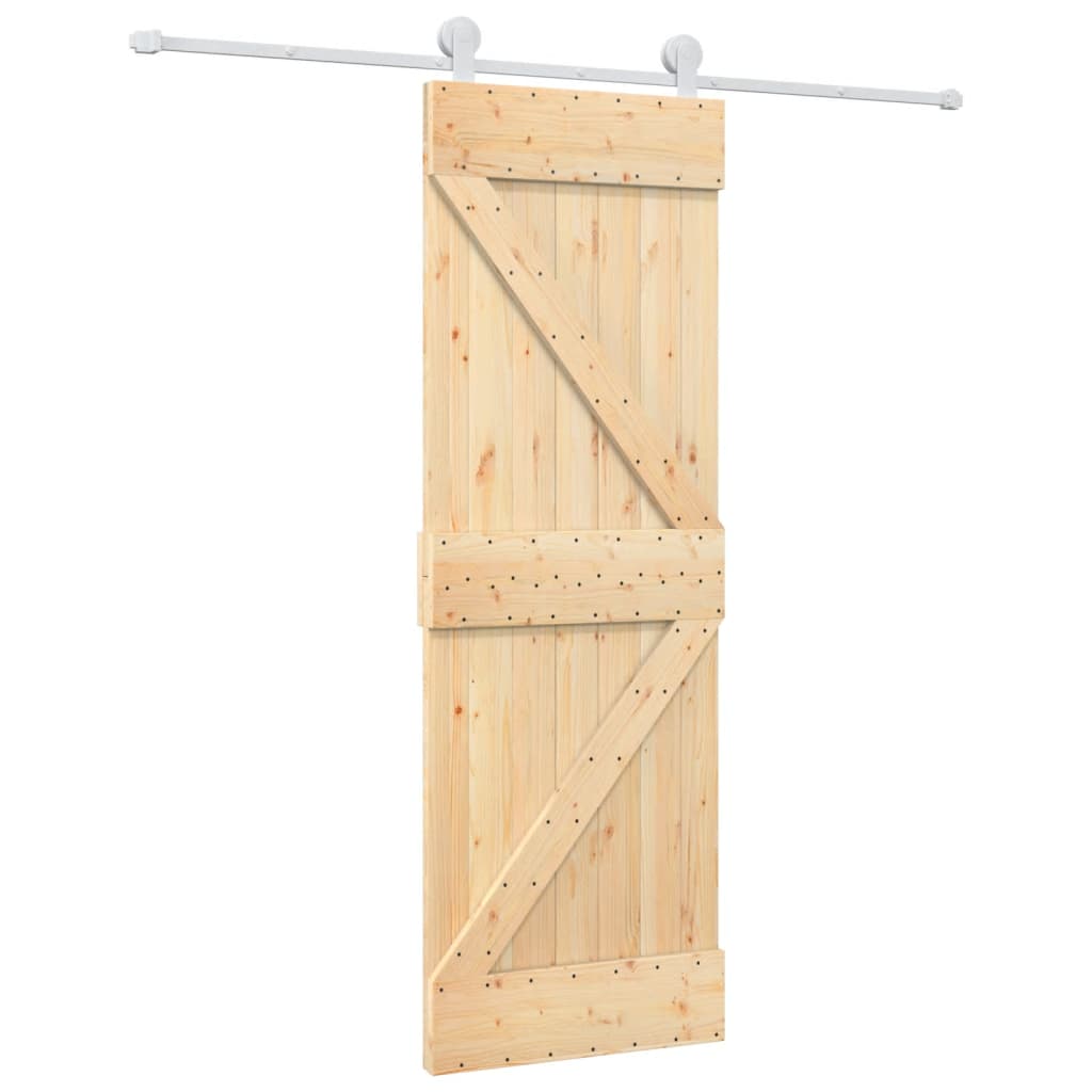 Puerta corredera de Vidaxl con masa de 70x210 cm de pino sólido