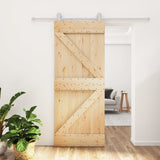 VidaXL sliding door with batter 80x210 cm Solid pine