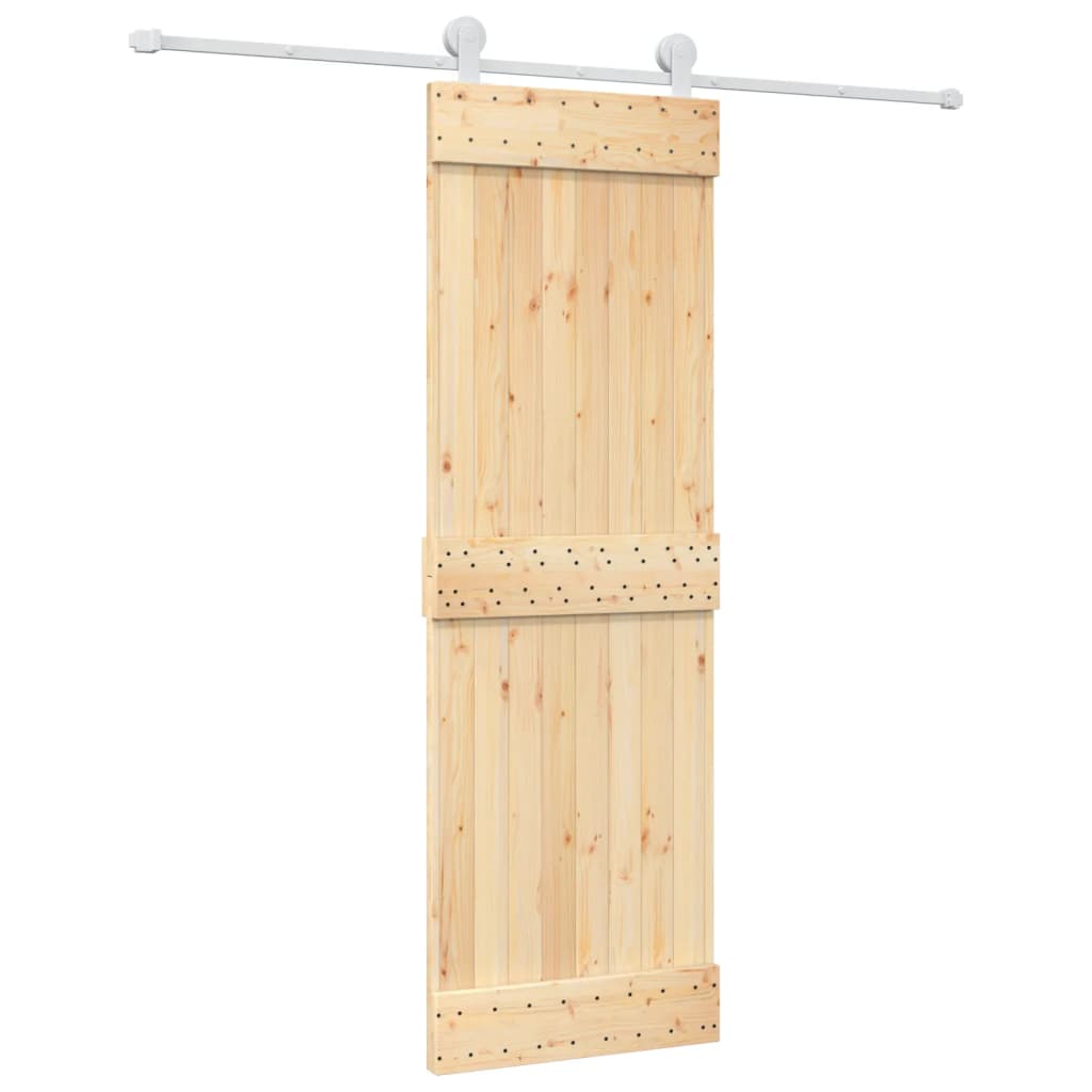 Puerta corredera de Vidaxl con masa de 70x210 cm de pino sólido