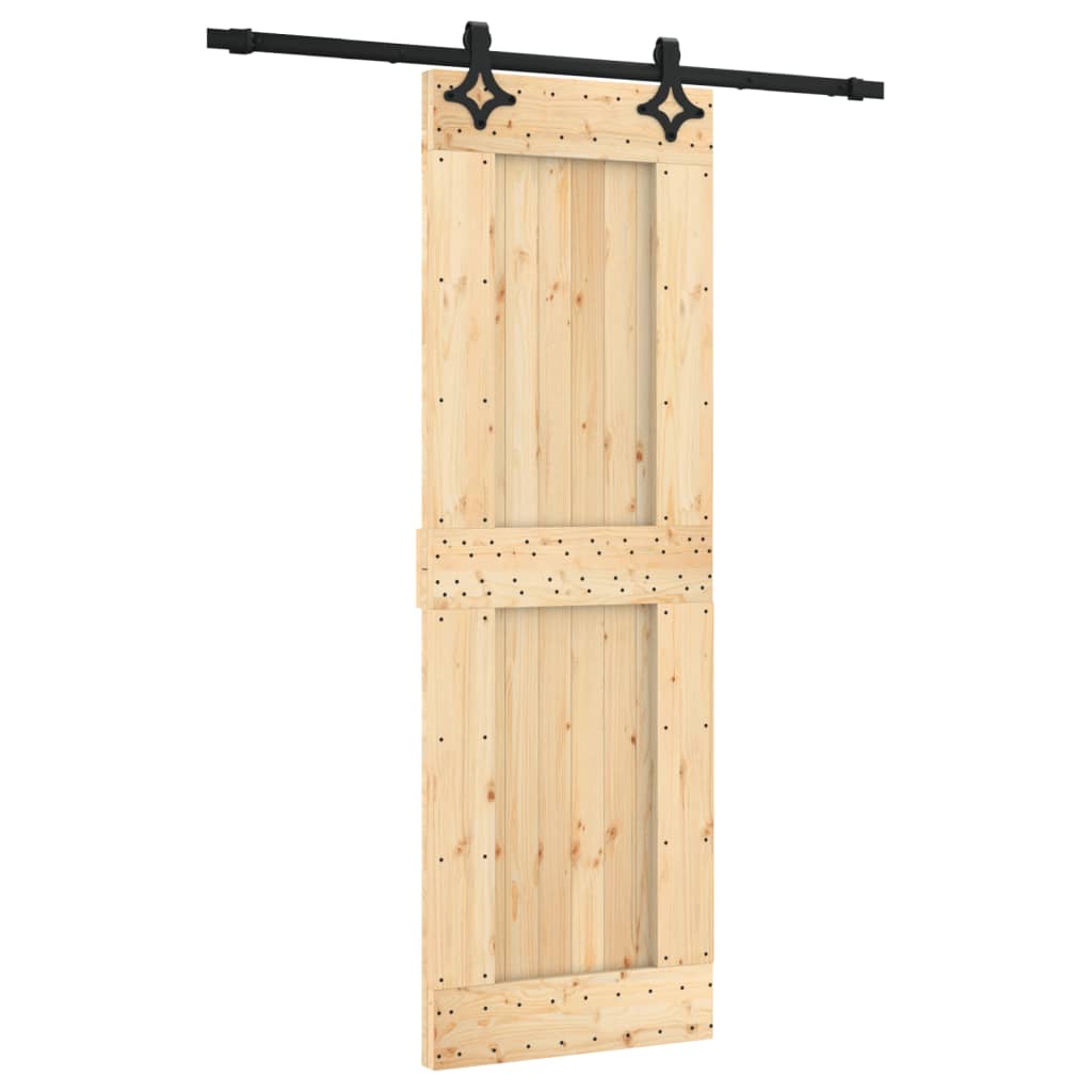 VidaXL Schuifdeur met beslag 70x210 cm massief grenenhout