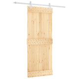 Porta scorrevole Vidaxl con pino solido da 85x210 cm