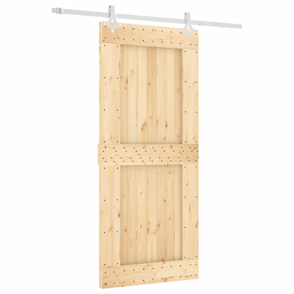 Vidaxl sliding door with batter 90x210 cm solid pine