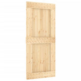 Vidaxl sliding door with batter 90x210 cm solid pine