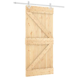 Vidaxl sliding door with batter 95x210 cm solid pine