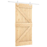 Puerta corredera de Vidaxl con masa de 90x210 cm de pino sólido