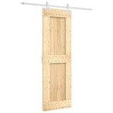 Vidaxl sliding door with batter 70x210 cm solid pine