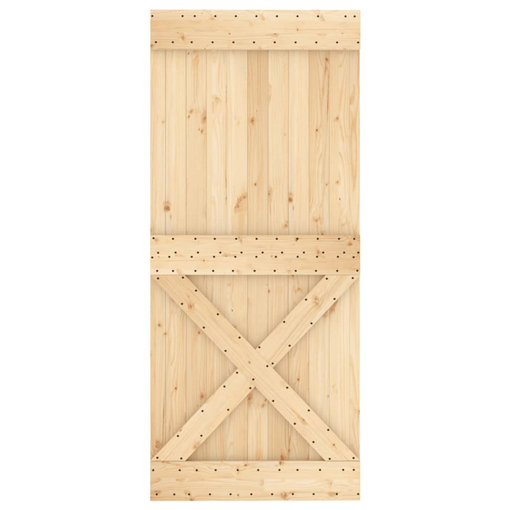 Puerta corredera de Vidaxl con masa de 90x210 cm de pino sólido