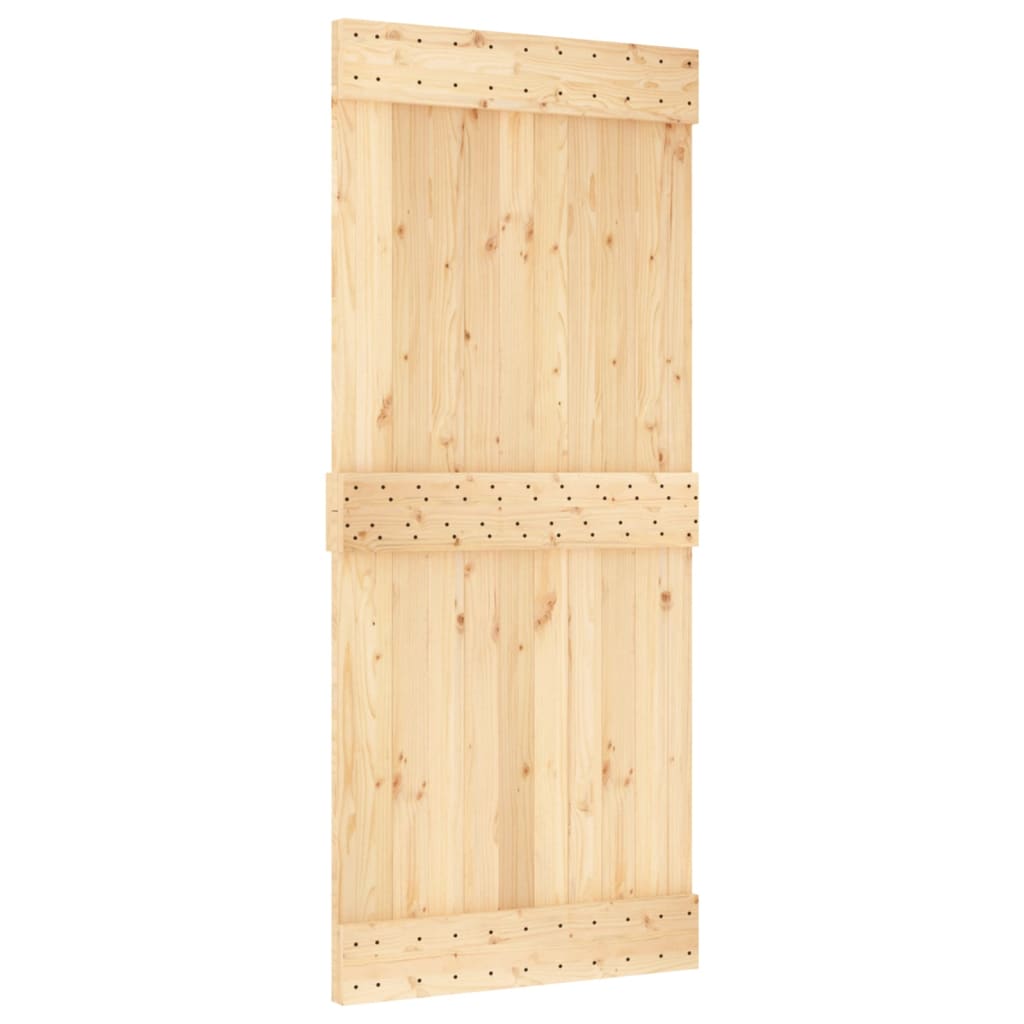 Puerta corredera de Vidaxl con masa de 90x210 cm de pino sólido