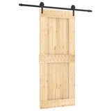 Porta scorrevole Vidaxl con pino solido da 85x210 cm