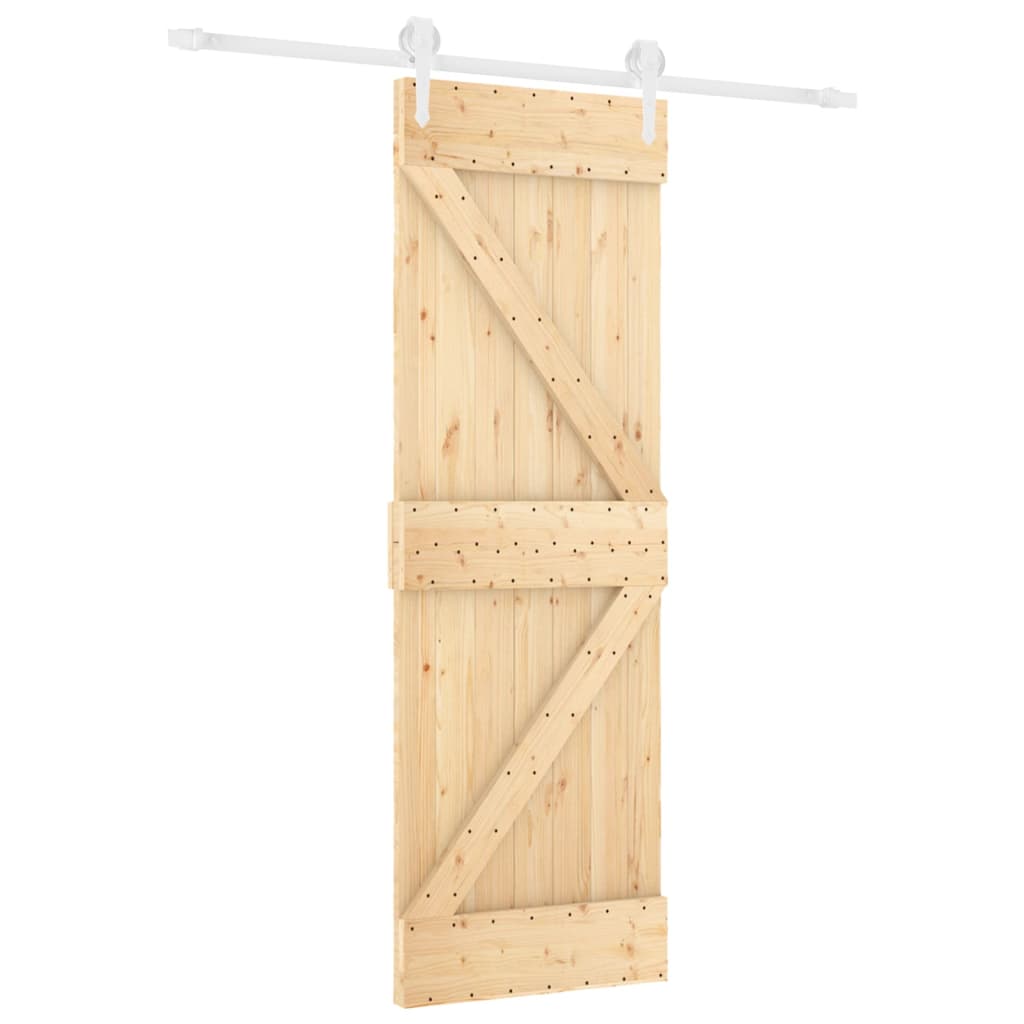 Puerta corredera de Vidaxl con masa de 70x210 cm de pino sólido