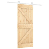 Porta scorrevole Vidaxl con pino solido da 85x210 cm