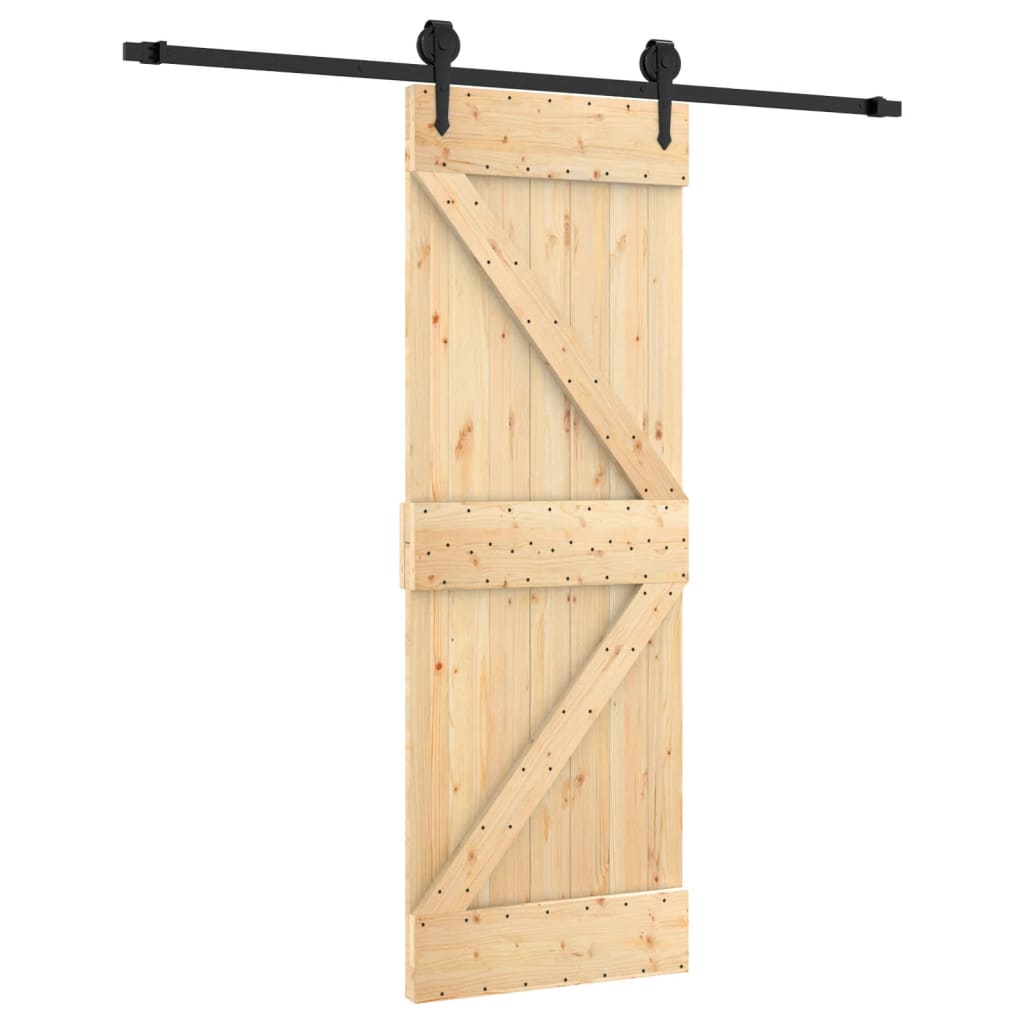 Puerta corredera de Vidaxl con masa de 70x210 cm de pino sólido