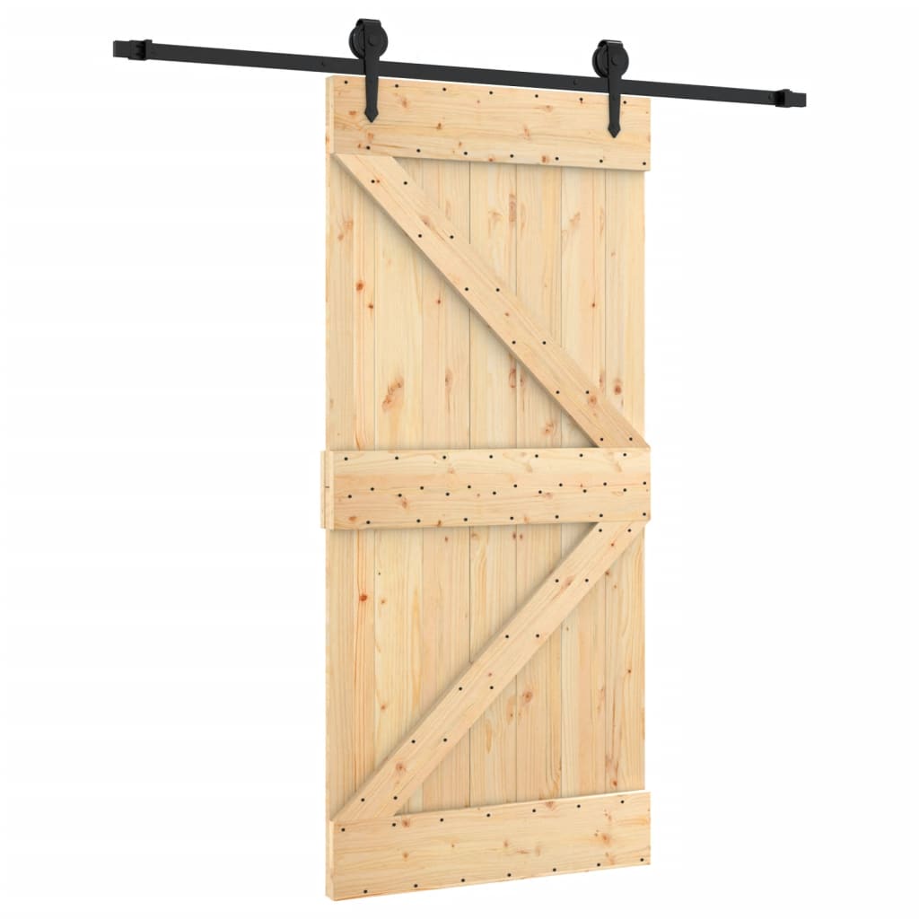 Puerta corredera de Vidaxl con masa de 95x210 cm de pino sólido