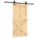 Puerta corredera de Vidaxl con masa 100x210 cm de pino sólido