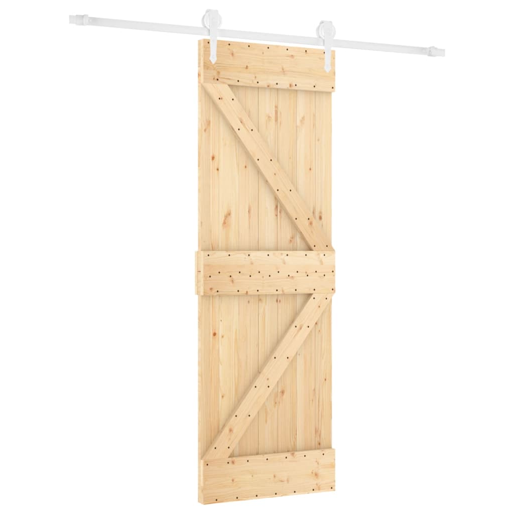 Puerta corredera de Vidaxl con masa de 70x210 cm de pino sólido