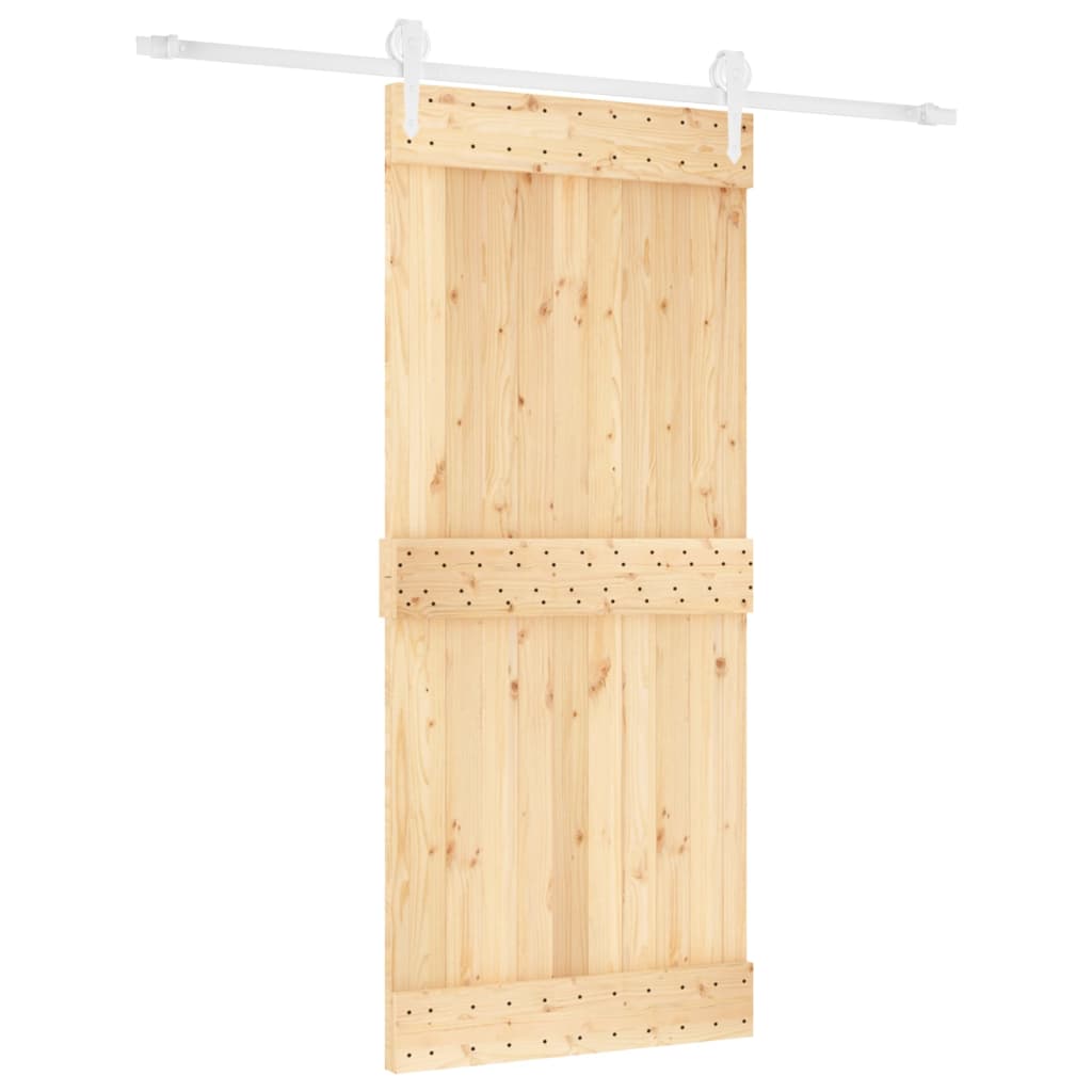 Puerta corredera de Vidaxl con masa de 90x210 cm de pino sólido