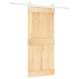 Vidaxl sliding door with batter 90x210 cm solid pine