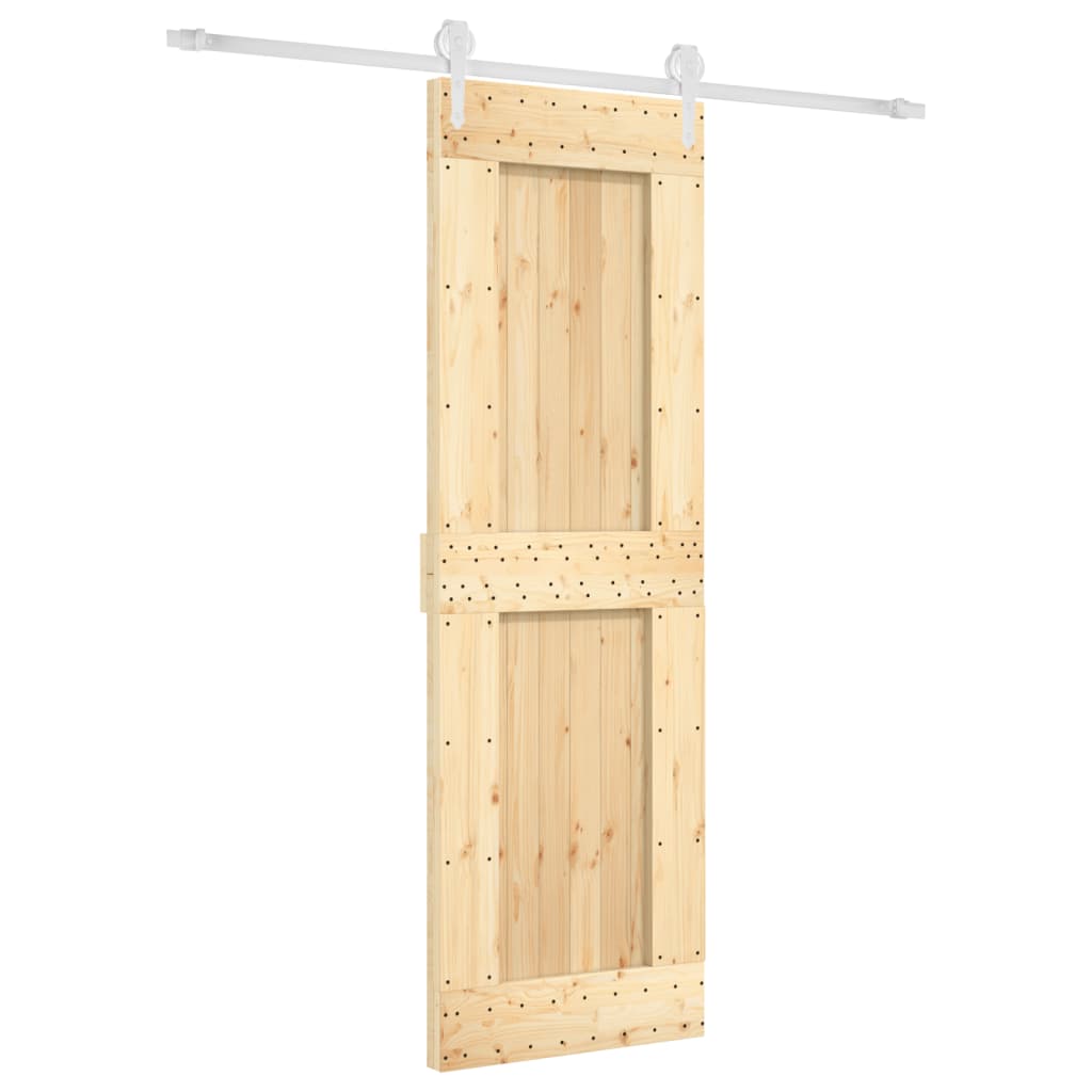 Vidaxl sliding door with batter 70x210 cm solid pine