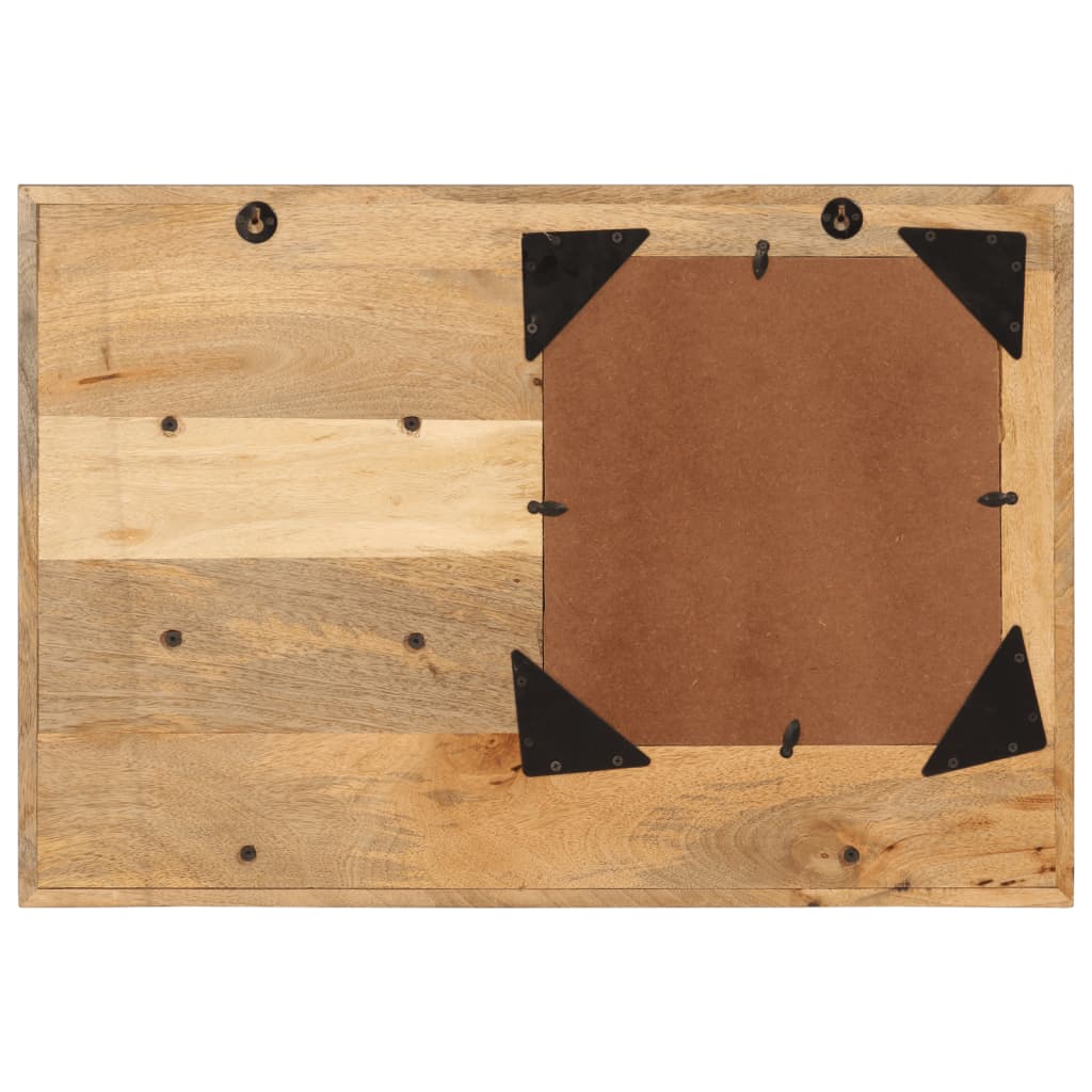 Miroir Vidaxx avec étagères 80x8x55 cm verre et bois de manguier massif