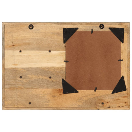 Miroir Vidaxx avec étagères 80x8x55 cm verre et bois de manguier massif